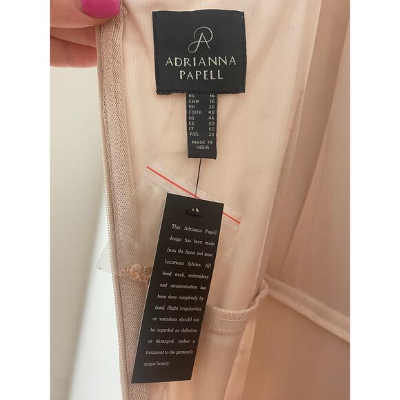 NWT ADRIANNA PAPELL DRESS GOWN 16 MOTHER OF THE BRIDE EVENING FORMAL WEDDING - Picture 4 of 16